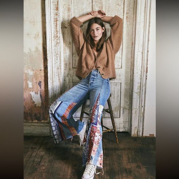 NEW Free People We The Free Cortez Flare Jeans.Size 27 - Picture 2 of 14